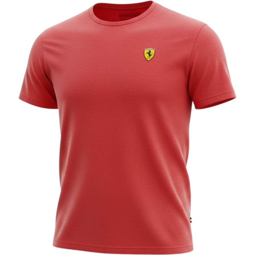 Ferrari T-Shirt Kids Small Red Scuderia Logo Short Sleeve Cotton Tee